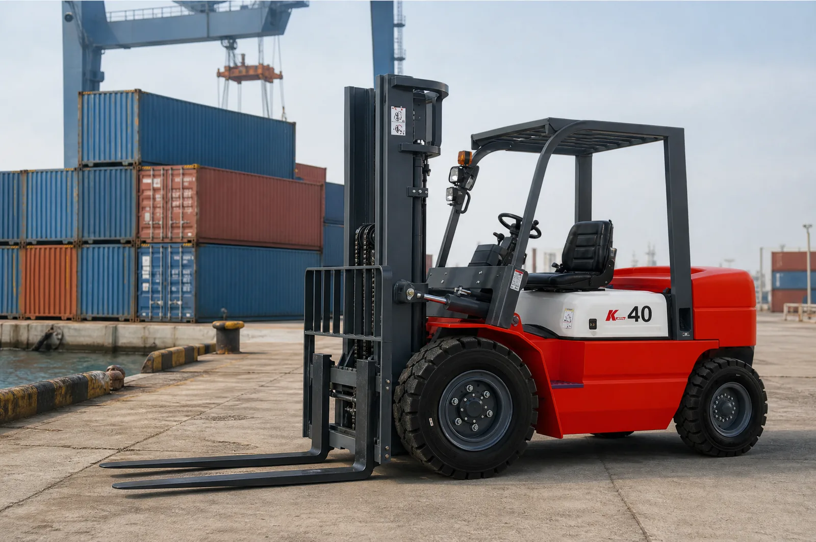 CPC(D)20 2 t diesel forklift working in port