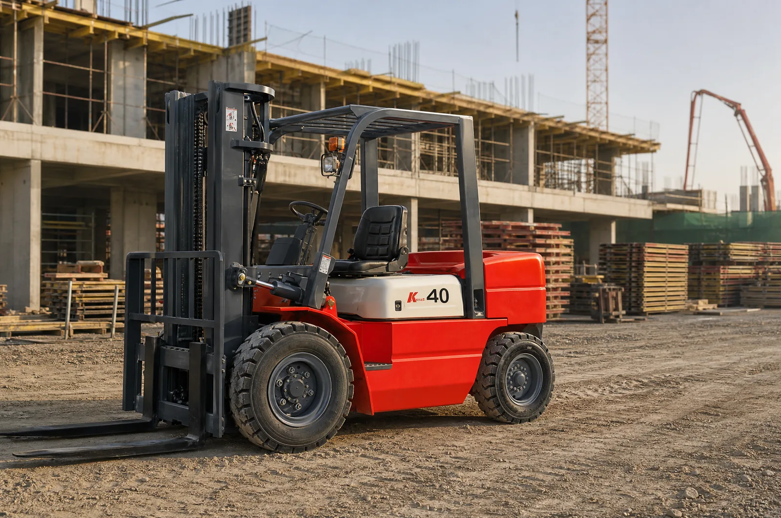 CPC(D)20 2 t diesel forklift working in construction