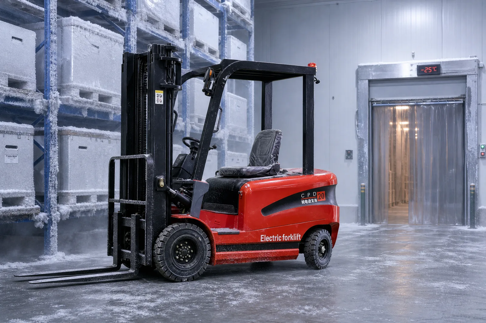 MS-05 0.5 t electric forklift working in cold store
