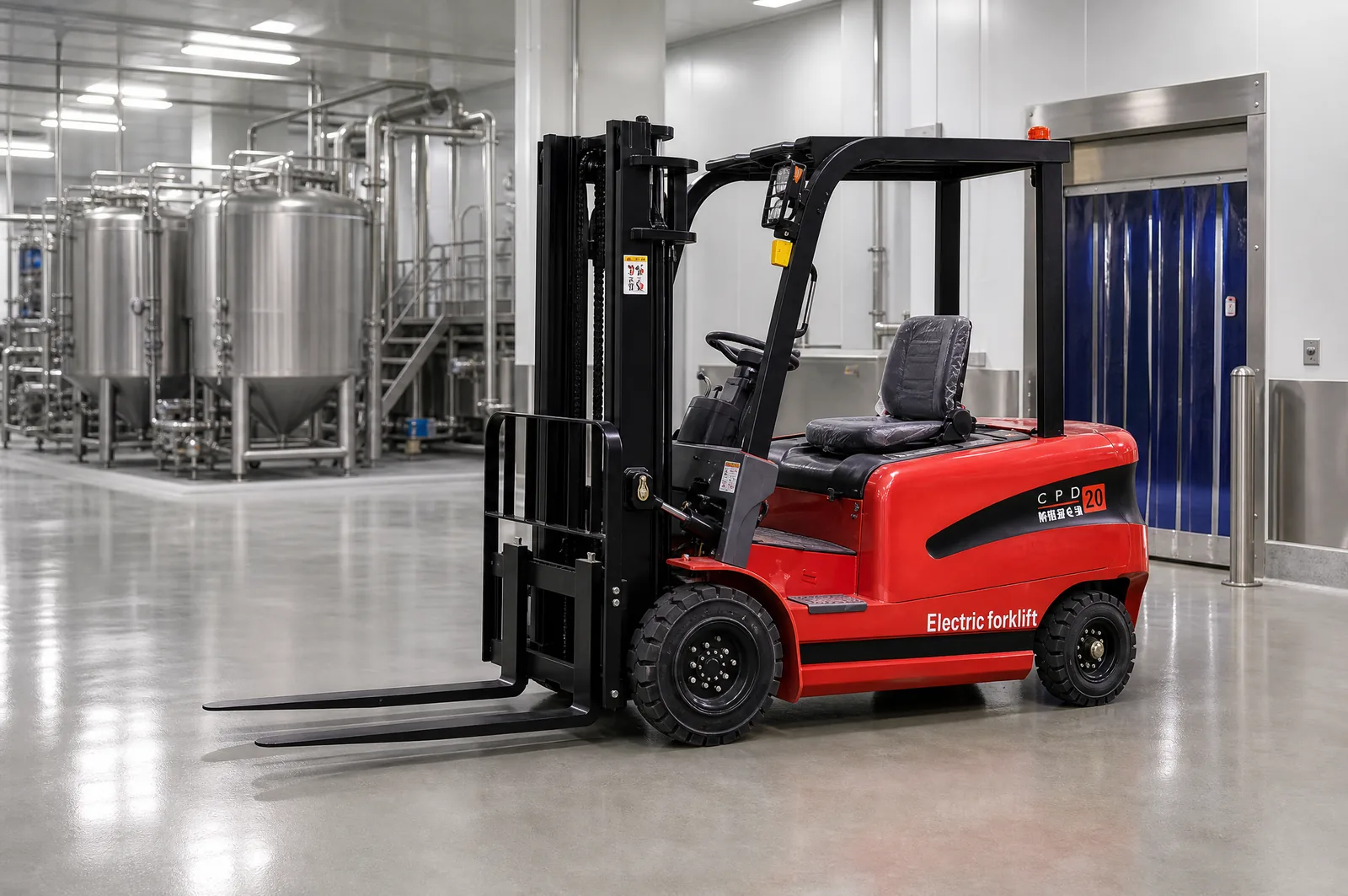 MS-05 0.5 t electric forklift working in food plant